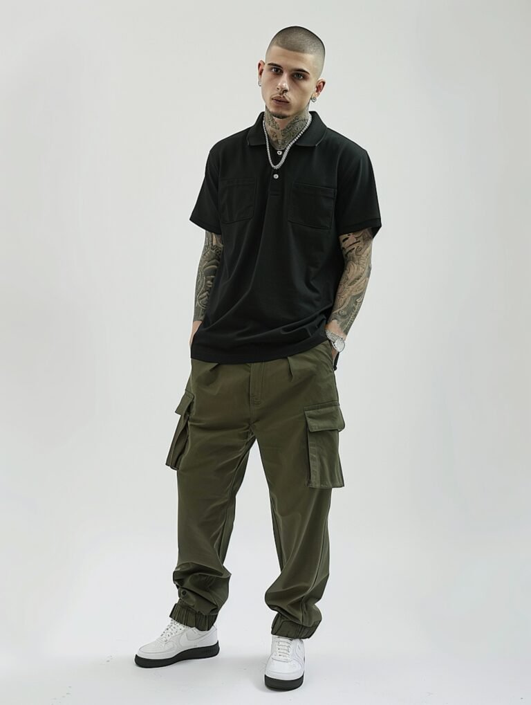 What are some popular patterns for men’s polo T-shirts?